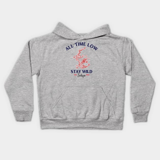 all time low red dragon Kids Hoodie by Ollie_kota